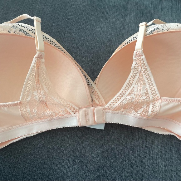 Knix Knixy Lace Deep V Bralette in Honey Peach Size XL - Picture 7 of 8